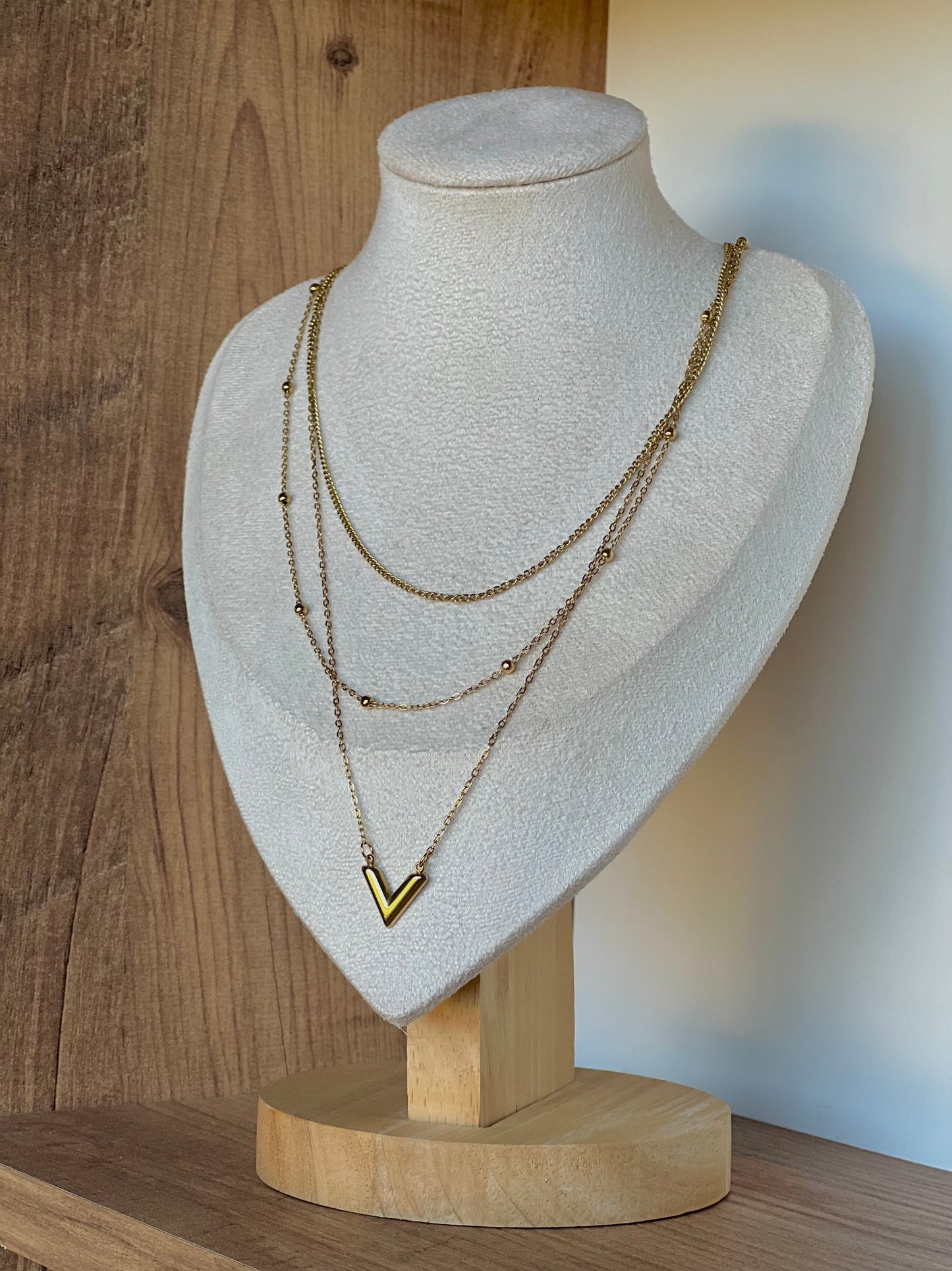 Three layers Goldie necklace