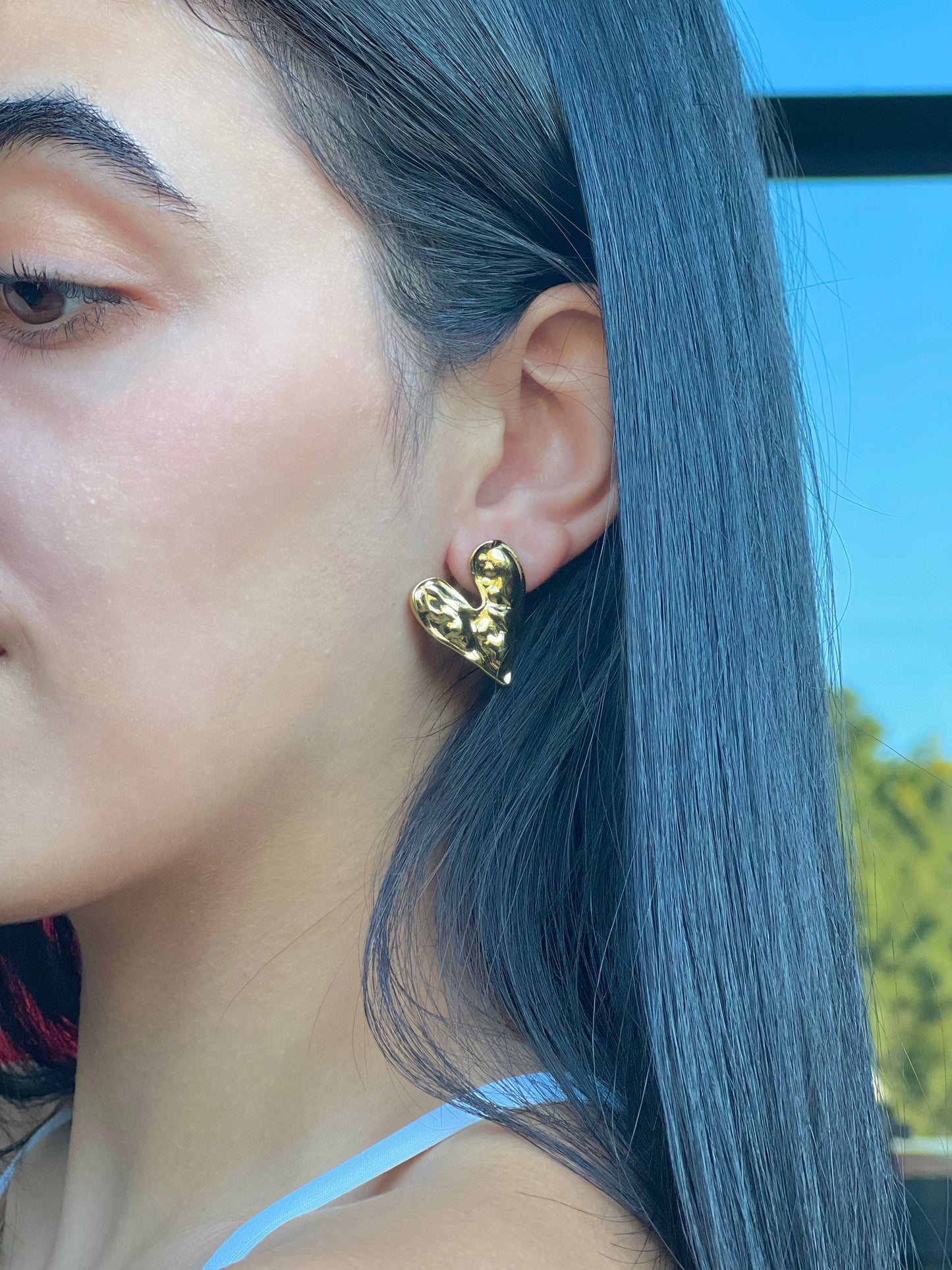 Big heart earrings