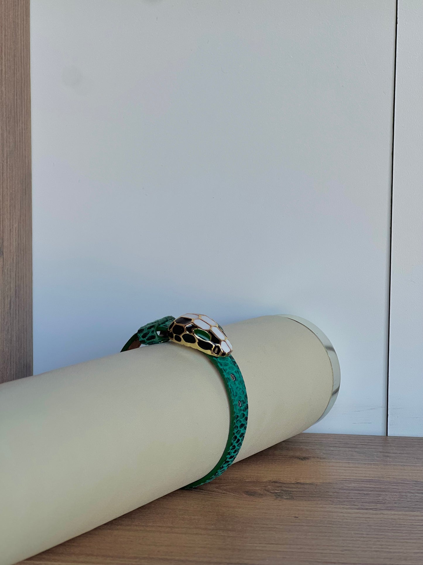 Snake leather bracelet