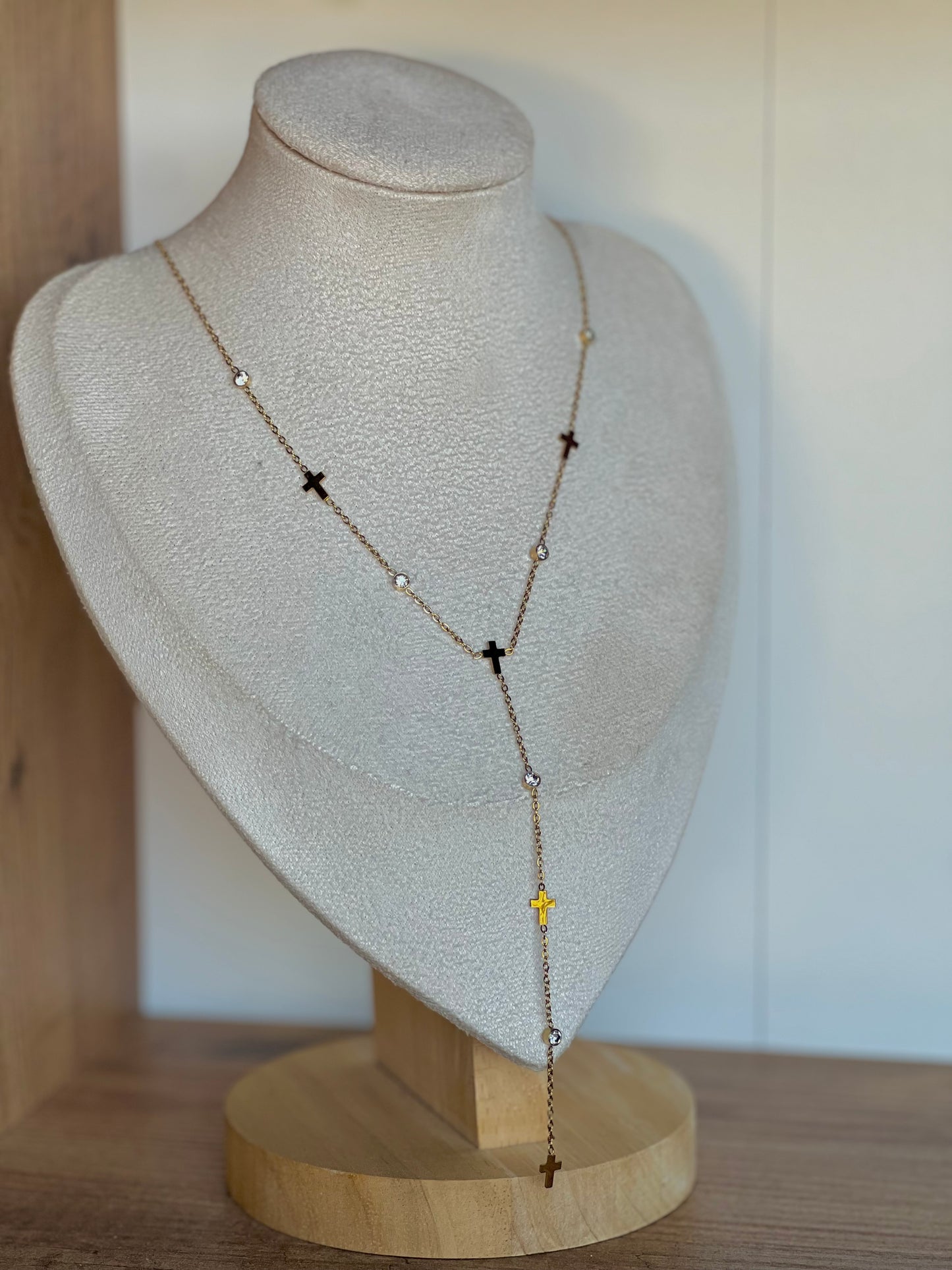 Long cross necklace