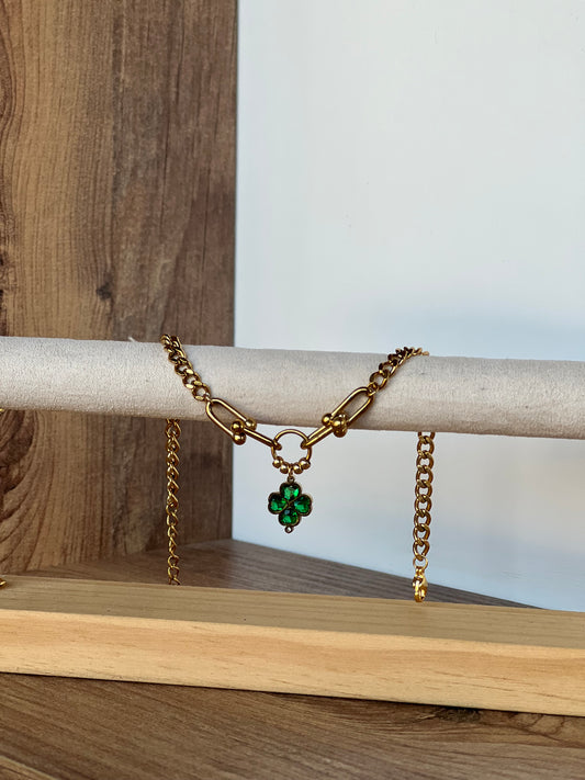 Clover chain bracelet