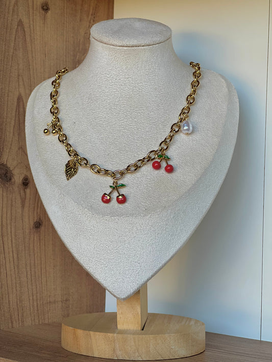 Cherry chain necklace