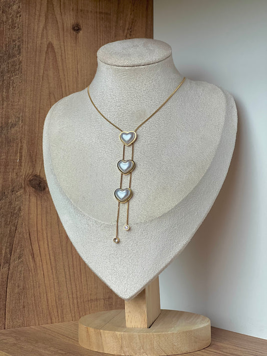 Pearl hearts necklace