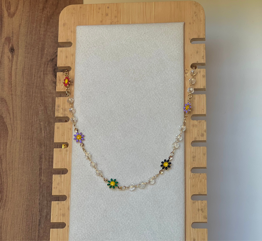 Colored daisy anklet
