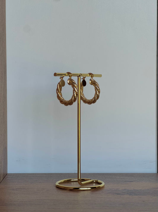Gold hoop earrings
