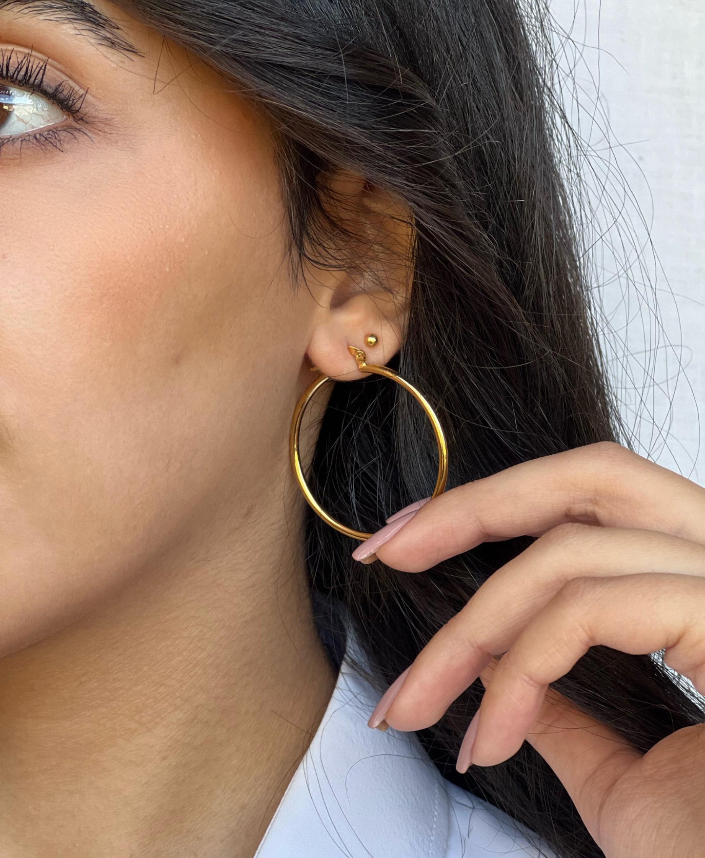 Gold Hoops Earrings